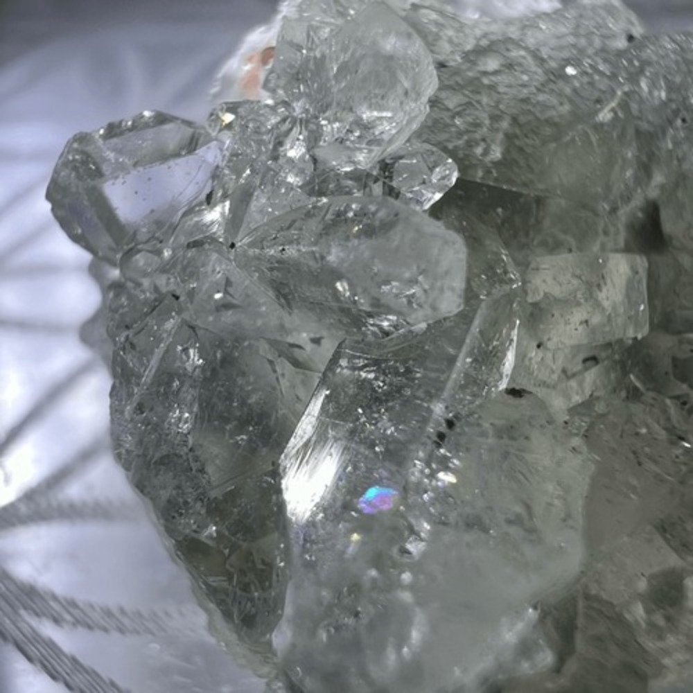 Apophyllite Blue Gray Crystal Mini Cluster - Picture 8 of 14